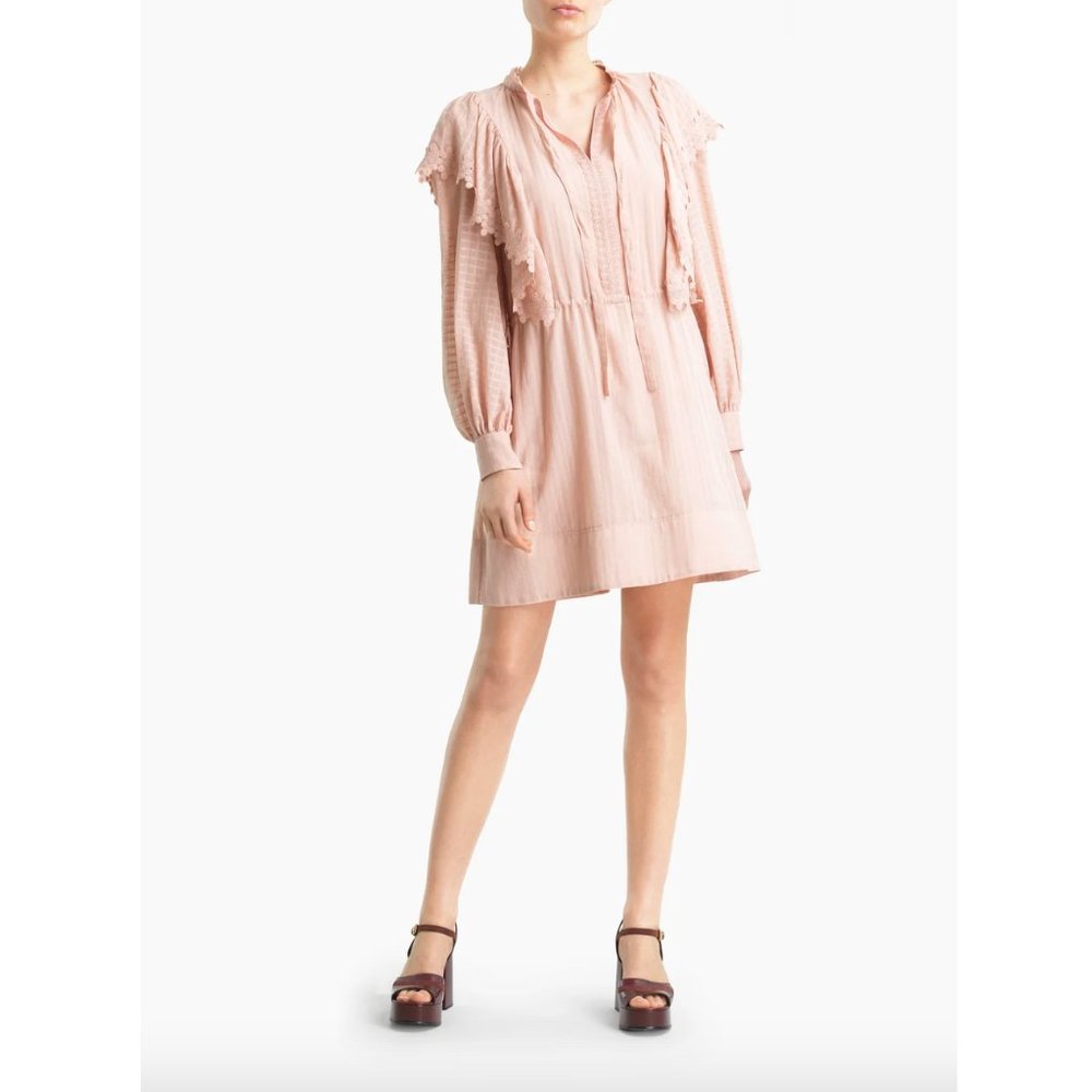 See By Chloe Ruffle Cotton-voile Dress